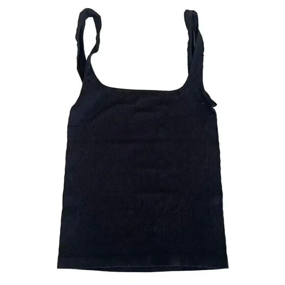 Free People Intimately Square One Seamless Women’s Cami Top Black SZ XS/ S #1659 - Picture 4 of 9